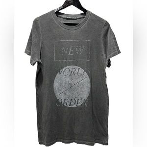 Prince Peter Collection New World Order Unisex Long Grey Tee Shirt Top Medium